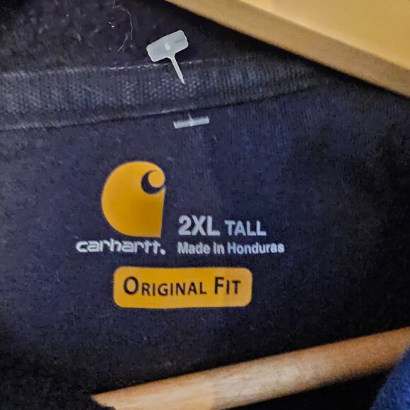 Big & Tall Carhartt Navy Blue Hoodie 2xlt - Picture 3 of 3